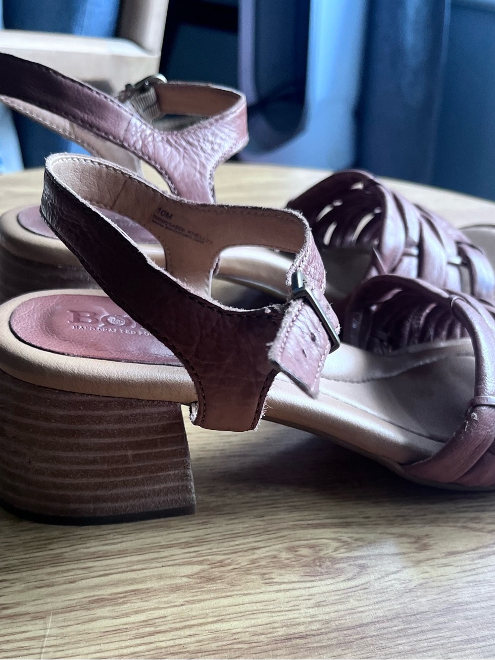 Born Braided Brown Leather Slingback Sandals - Picture 7 of 7